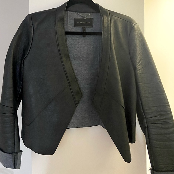 BCBGMAXAZRIA black faux letter jacket - Picture 5 of 5